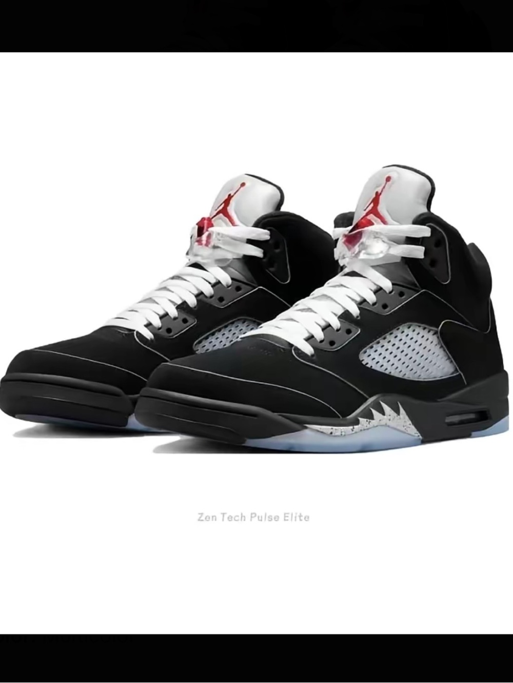 Jordan Black/White/Red Retro Basketball Sneakers